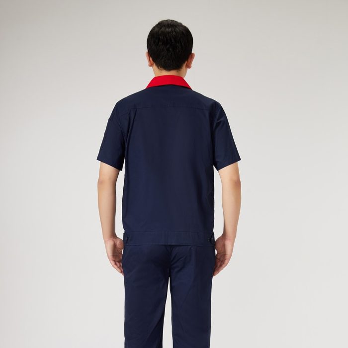 【AD2201-1】夏用作業服｜レッド×ディープレッド配色・通気快適＆高耐久・大人気モデル - 画像 (3)